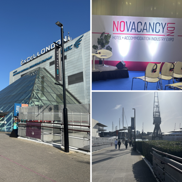 Arrival at NoVacancy London 2026 at Excel London hospitality technology event