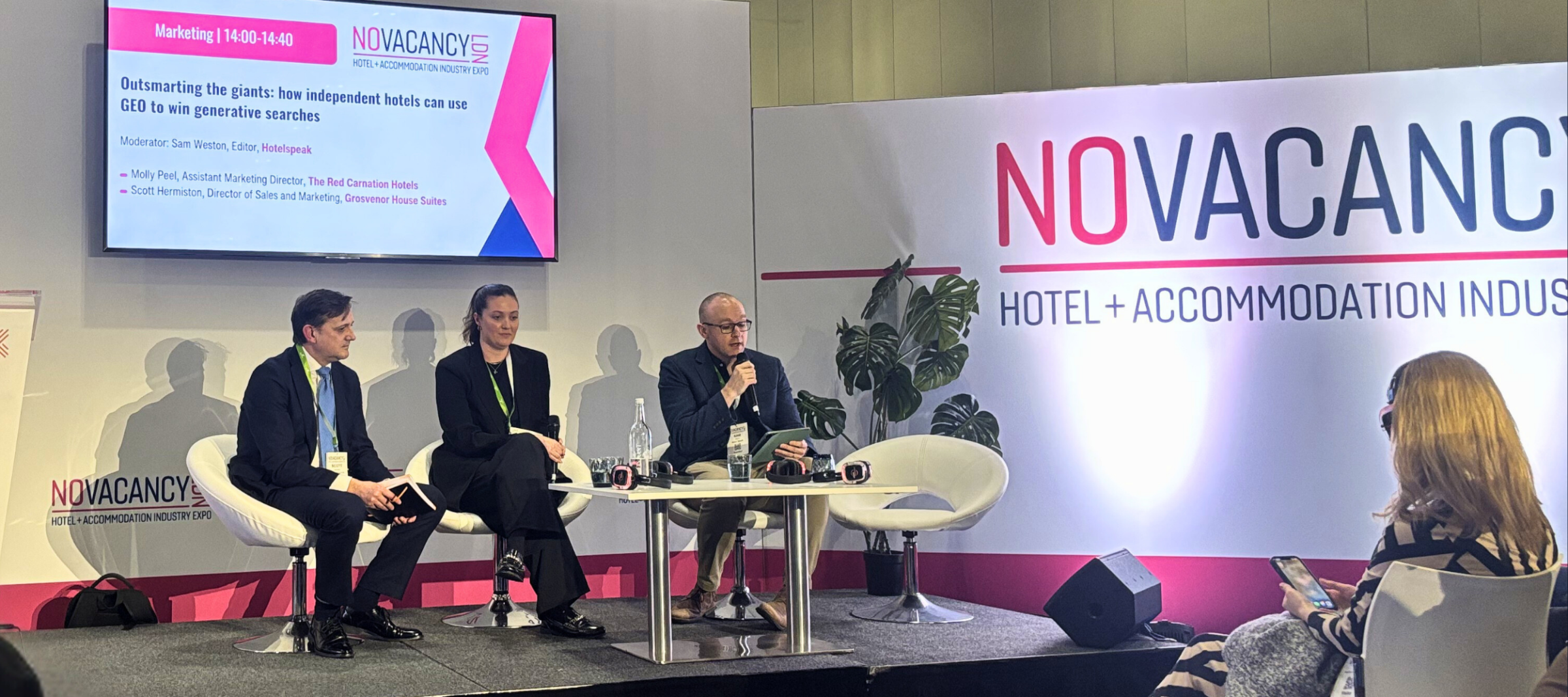NoVacancy London 2026 panel session at Excel London Hotel and Accommodation Industry Expo