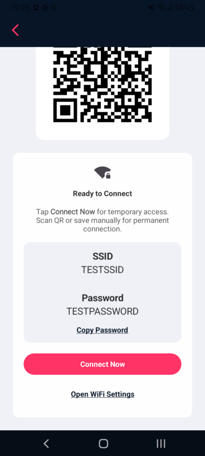 In-App WiFi Connection