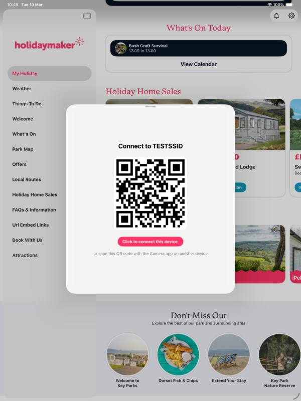 In-App WiFi Connection