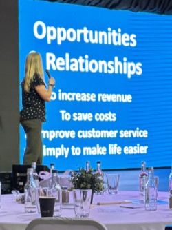 Claire Flower presenting at XP Hospitality Devon 2026, Beverley Holidays