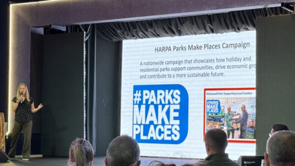 Claire Flower presenting at XP Hospitality Devon 2026, Beverley Holidays