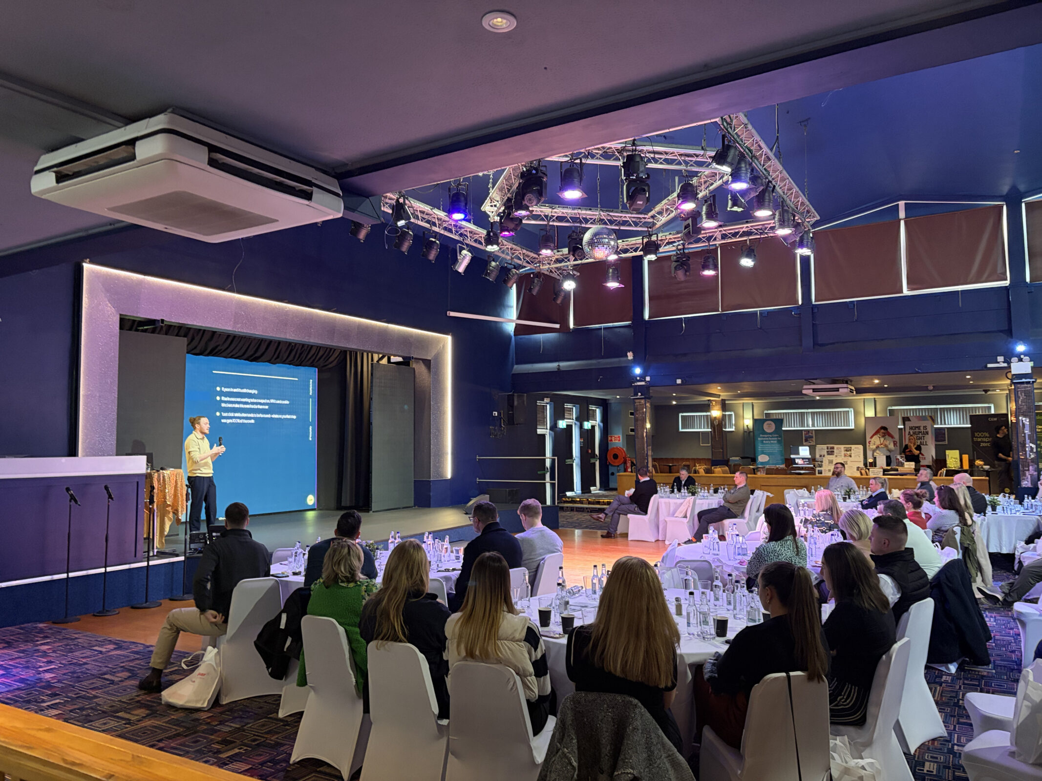 James Murphy, PPC Manager at Chalk & Ward, presenting his session on paid advertising and brand building at XP Hospitality Devon 2026, Beverley Holidays, Paignton