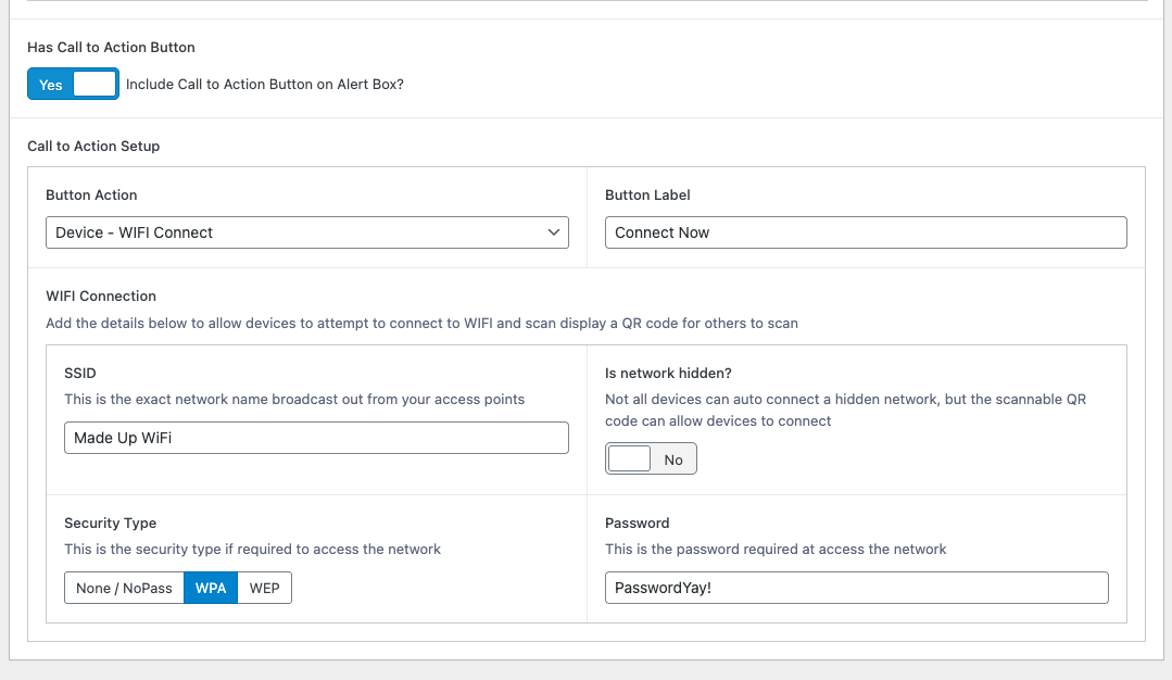 In-App WiFi Connection CMS Setup
