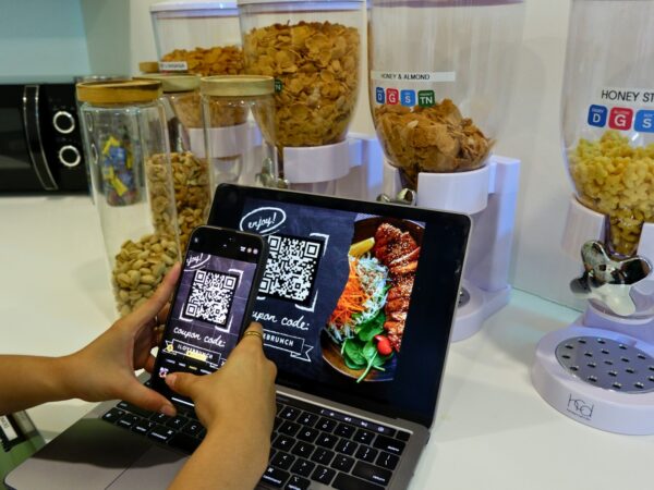 QR code scan on a smartphone