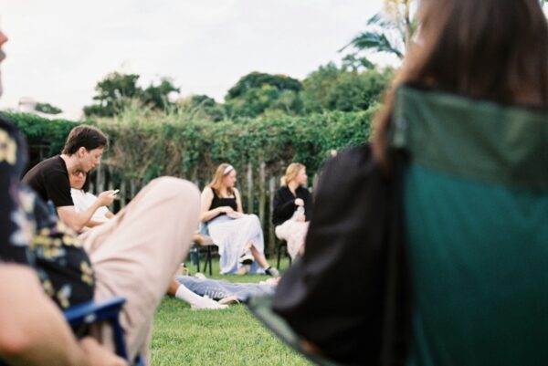 Outdoor gathering with family